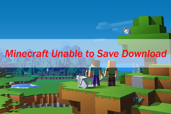 unable to save download minecraft