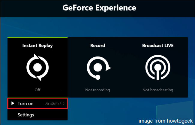 geforce experience wont record