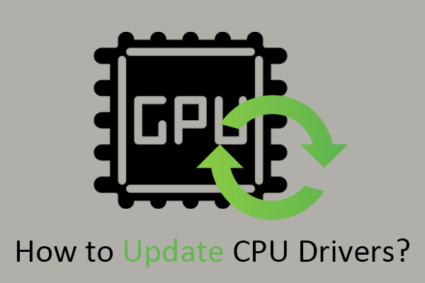 how to update cpu drivers interl