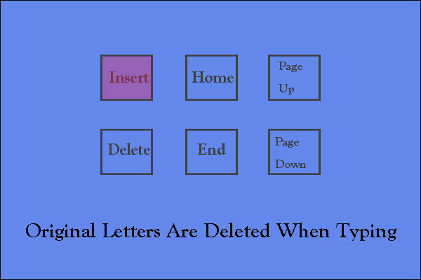 Original Letters Are Deleted When Typing How To Stop Deleting 