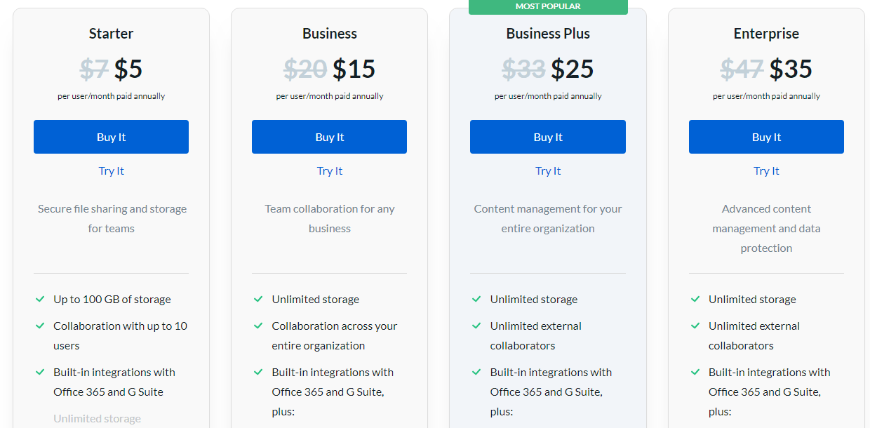 box vs dropbox price comparison business
