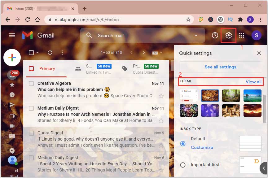 dark theme gmail desktop
