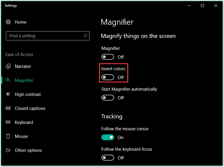 Application window has specific colors turned negative or inverted.