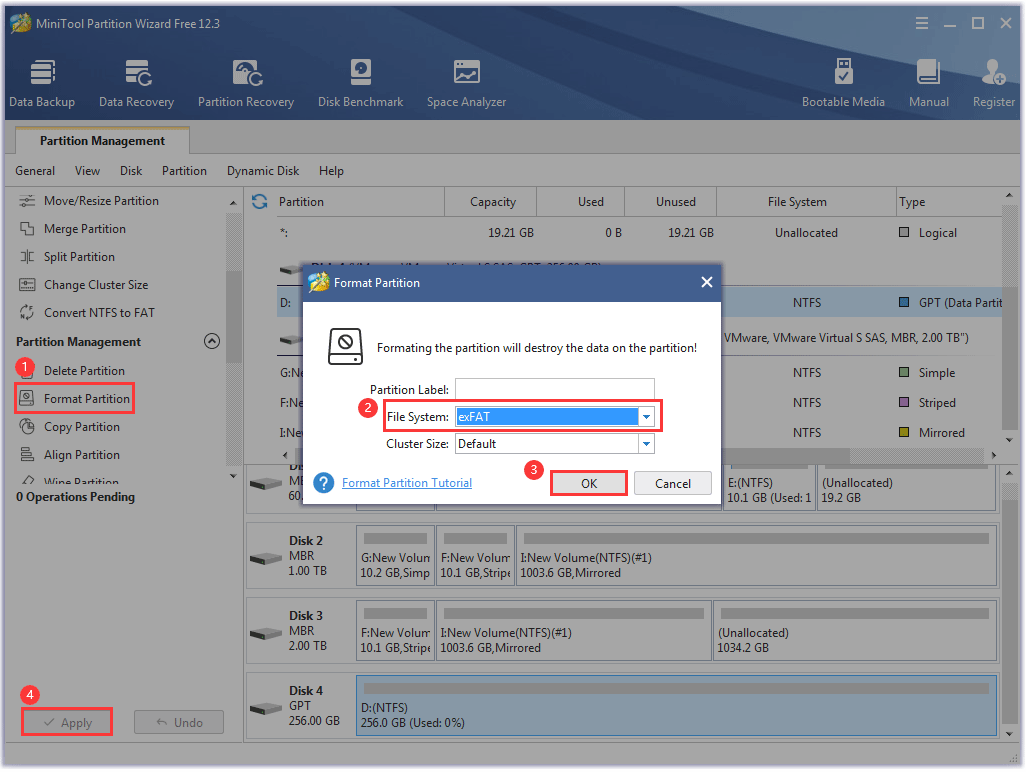 how ti partition wd easystore