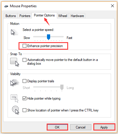 mouse pointer jumping problem windows 7 desktop