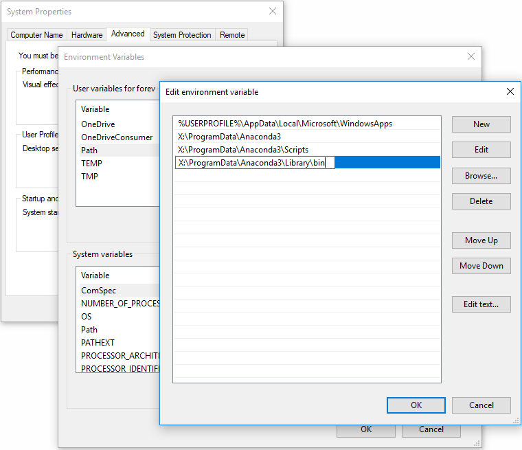 add environment variables