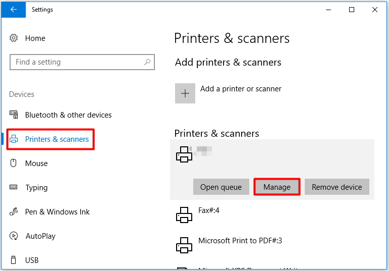 choose the faulty printer and click Next