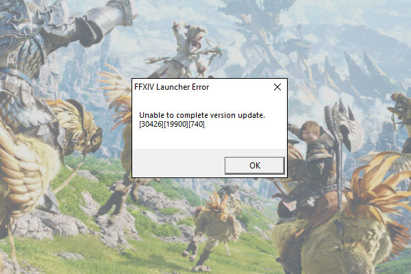 ff14 unable to complete version update
