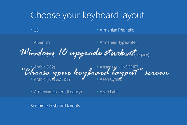 windows 10 boots to choose your keyboard layout