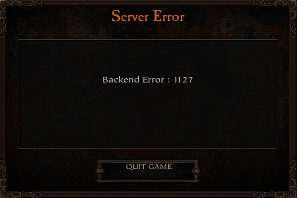 Vermintide 2 Backend error 1127