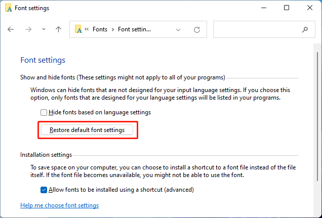 Change Desktop Fonts In Windows 11