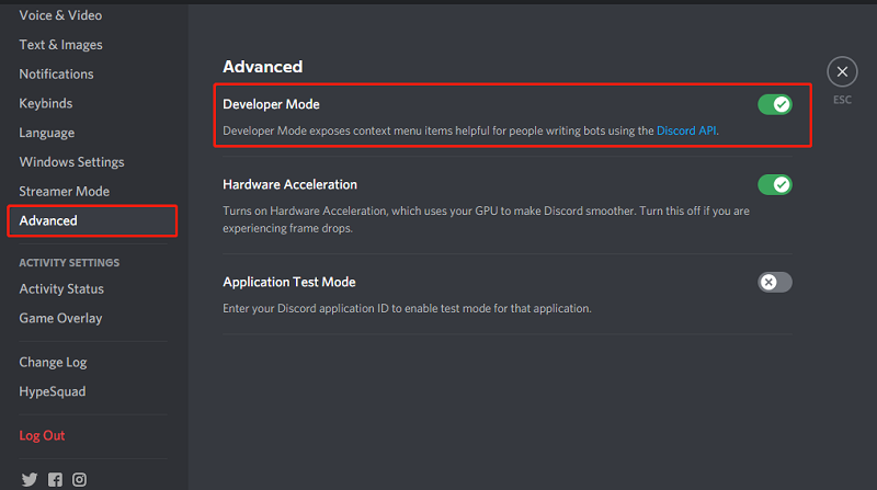 How to enable Developer Mode on Discord for PC and Web