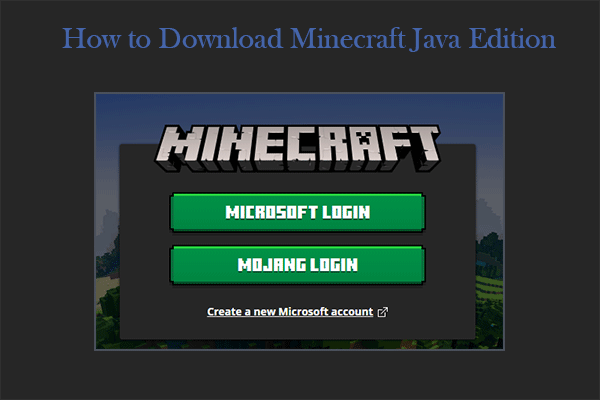 Download minecraft java edition