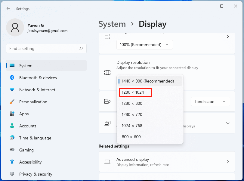 How To Change Resolution On Windows 11 5 Ways MiniTool Partition 