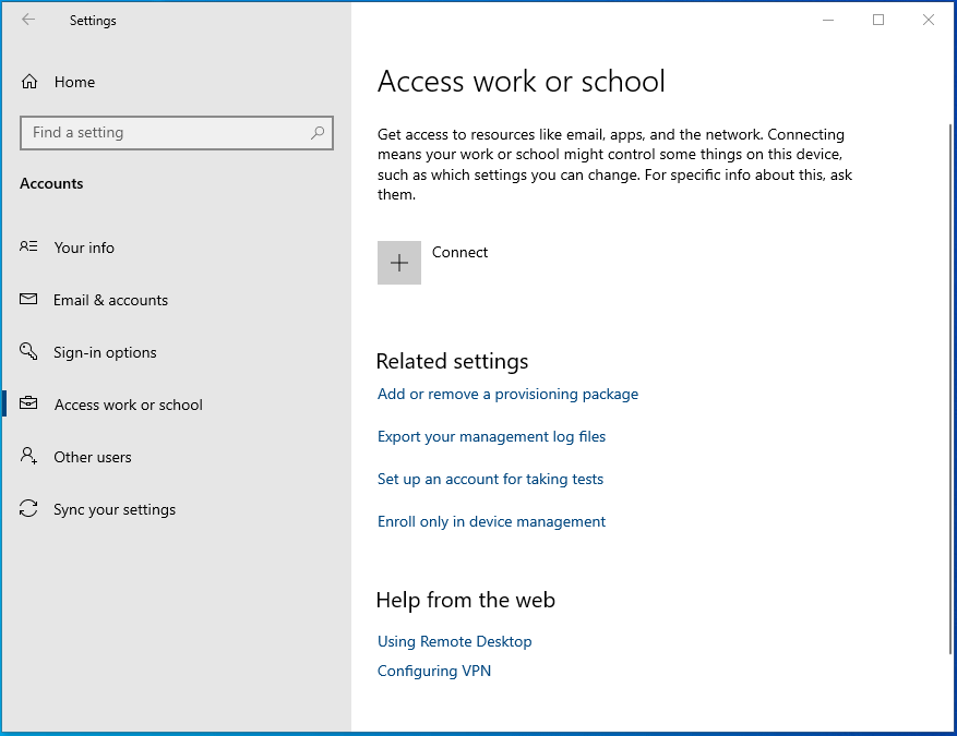 Microsoft Personal Account Vs Work Or School Account Add Remove 