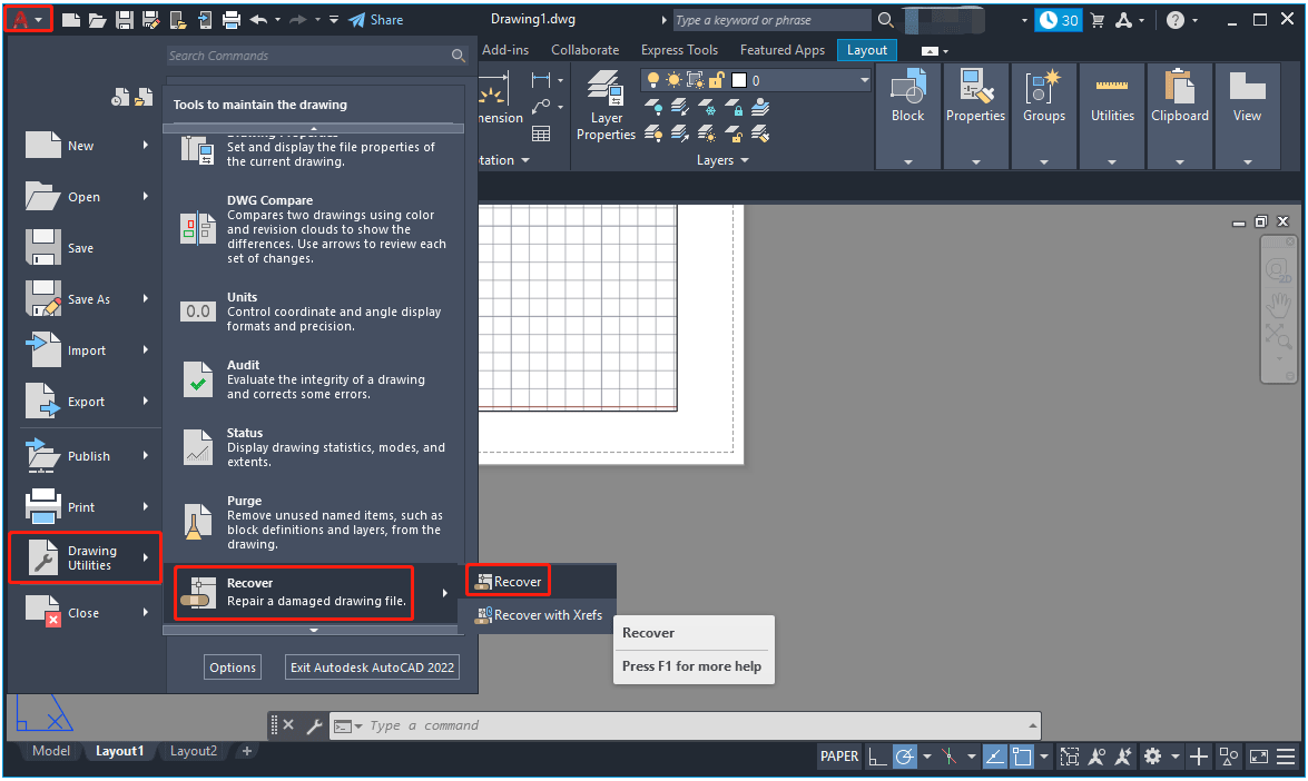 How to Recover or Repair AutoCAD Files? [Full Guide] MiniTool