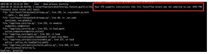 your CPU supports instructions that this TensorFlow binary was not compiled to use AVX