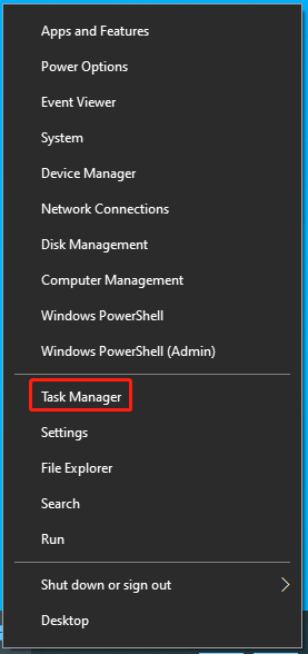 Select Task Manager