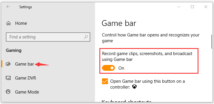xbox game dvr - Windows Gamebar - how change capture bar position