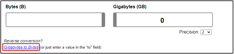 Bytes To Gb Try The Top Bytes To Gb Converters Minitool Partition Wizard