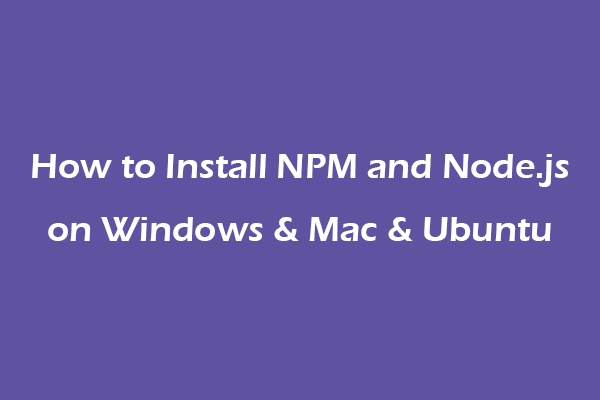 install npm mac