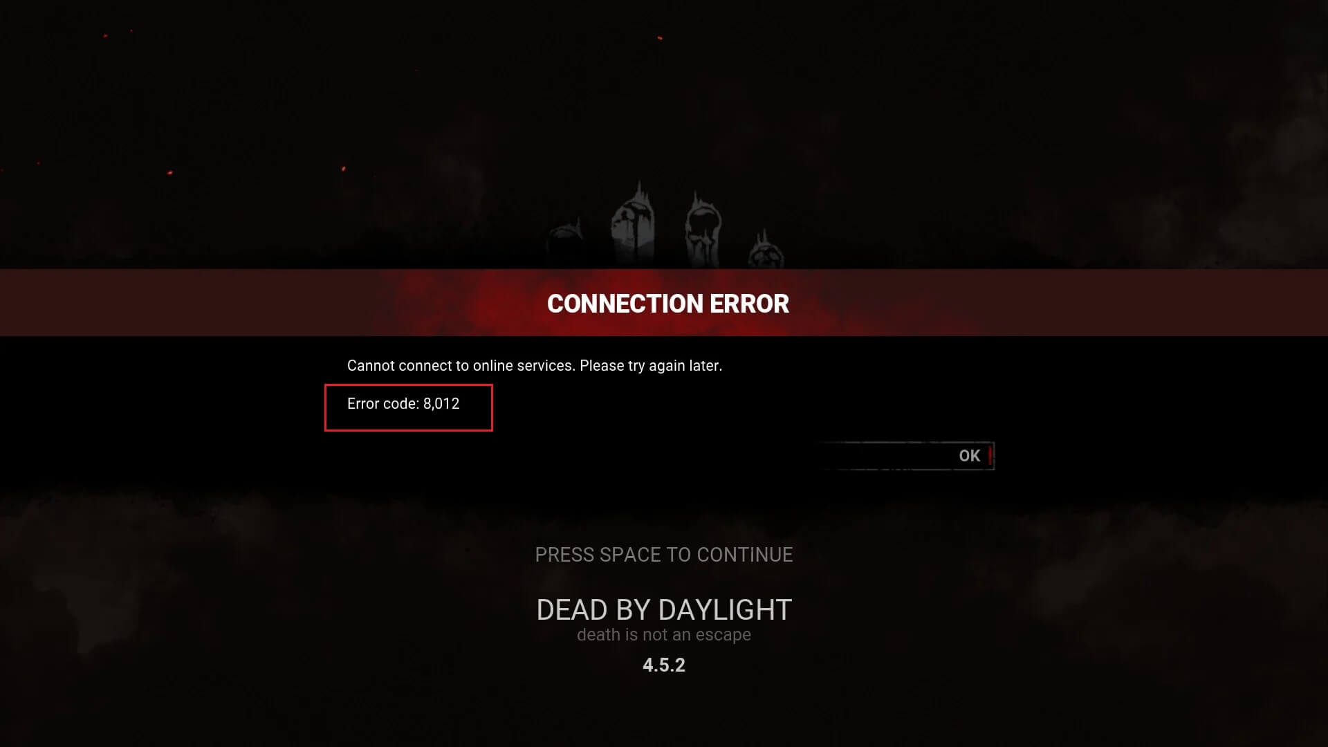 DBD error code 8012