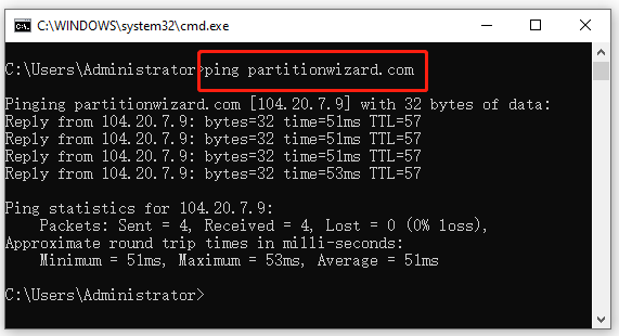 CMD Ping Test How To Ping From Command Prompt Windows 10 11 MiniTool 