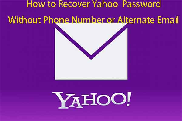 Recover Yahoo Password Without Phone Number Alternate Email