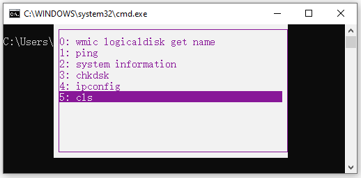 How can I see the Windows command line history in the cmd.exe?