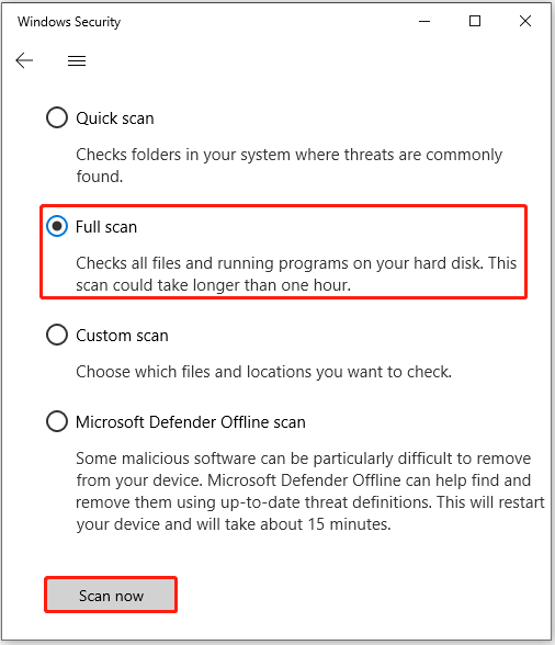 Scan your system for viruses