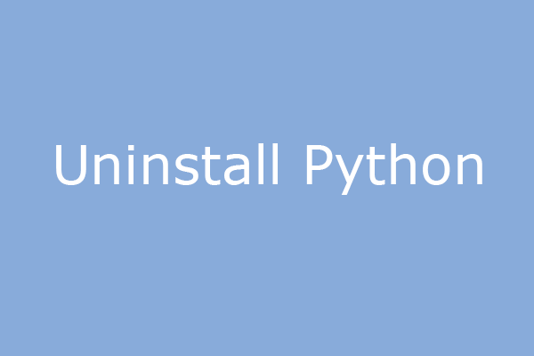 unintall python